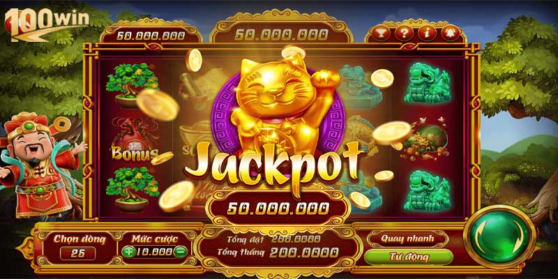 Tựa game mang biểu tượng may mắn và cơ hội Jackpot lớn.
